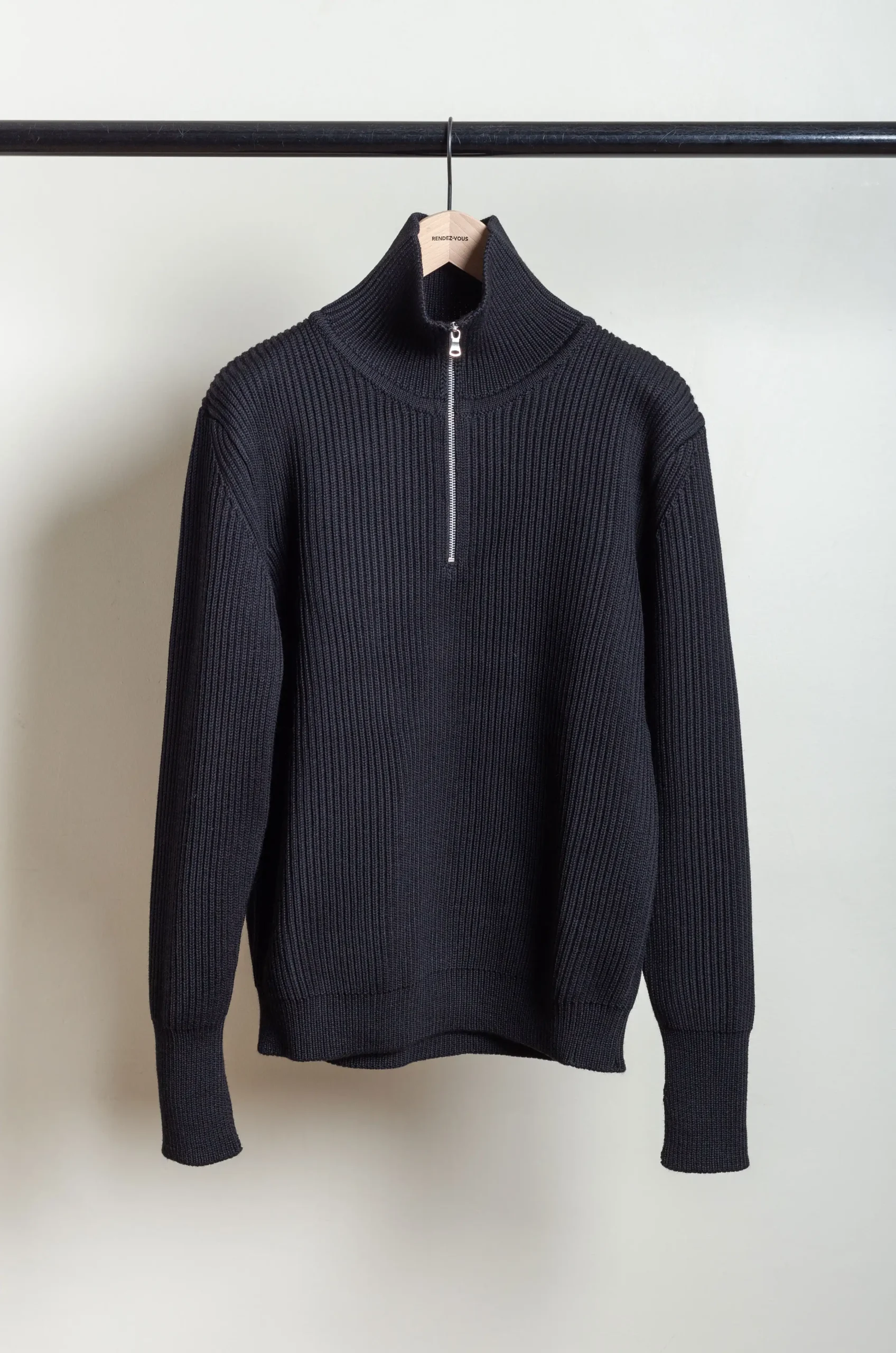 Andersen-Andersen - Navy Half Zip Black - Rendez-Vous Store