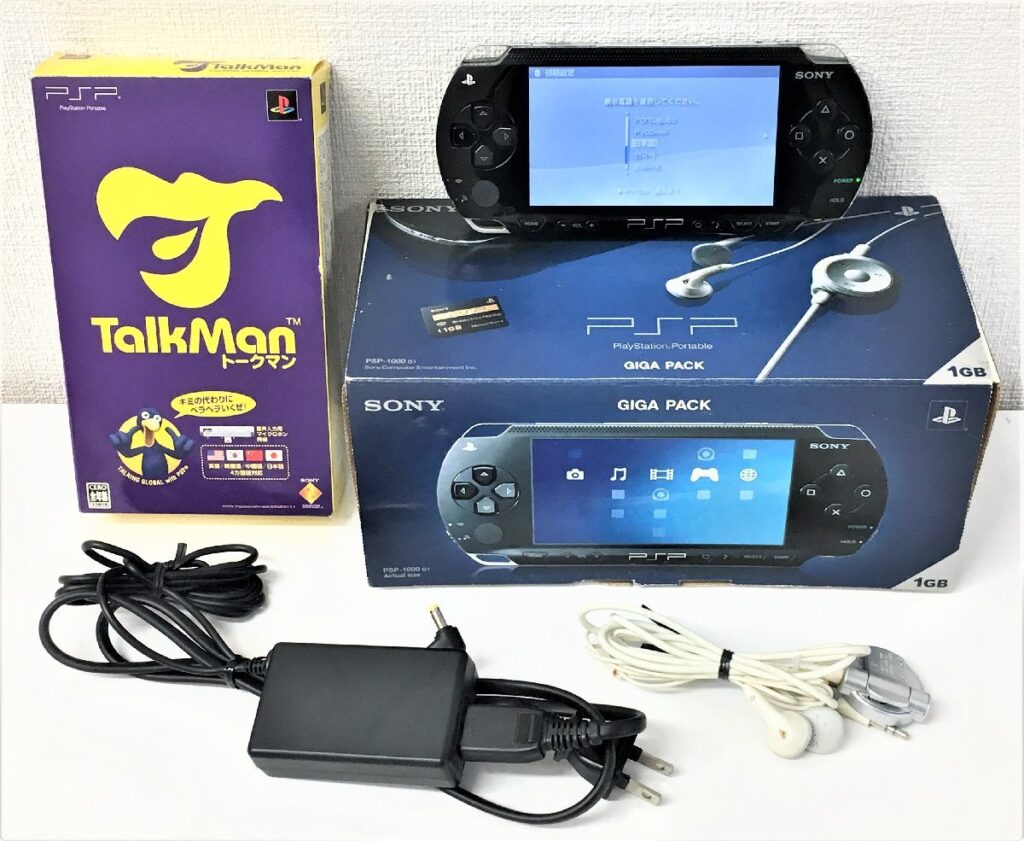 SONY PSP GIGA PACK 1GB PSP-1000 ブラック 初期化済/ソフト TALKMAN
