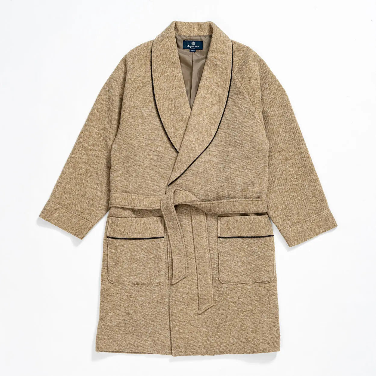 Aquascutum アクアスキュータム ウールダブルニット杢無地ミドルガウン