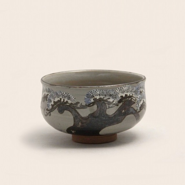 SOLD】2代 真葛（宮川） 香山 「老松画茶碗」 | 京都祇園の古美術、古