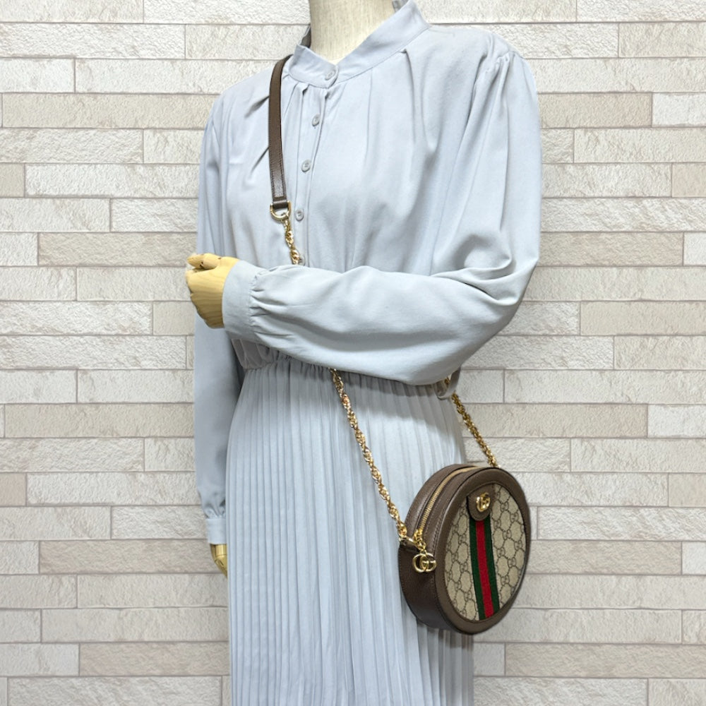 EARLYSUMMER30％】GUCCI グッチ GGミニラウンドショルダーバッグ