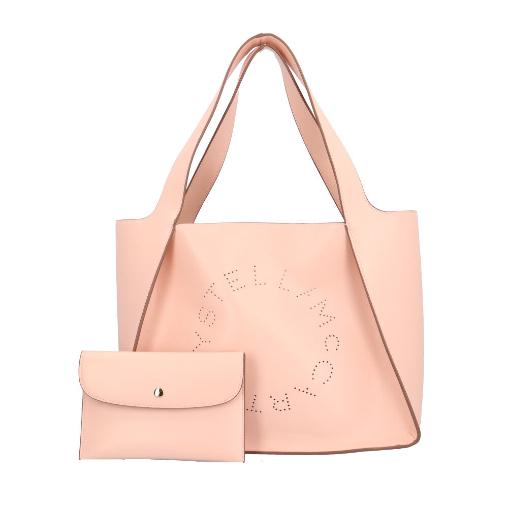 Stella McCartney logo tote bag, polyester, pink, women's, used