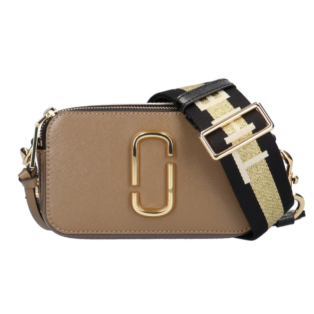 MARC JACOBS Snapshot Shoulder Bag Leather Brown Women's Used