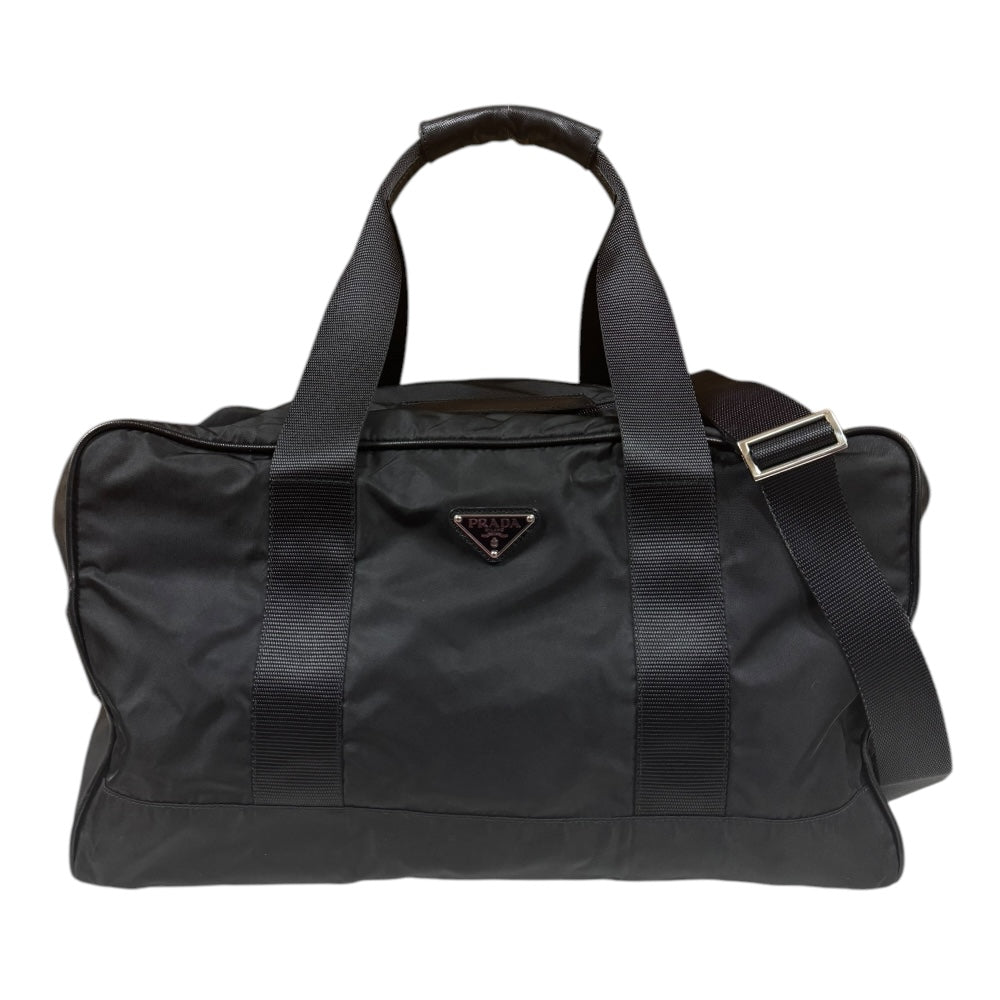 PRADA プラダ ボストンバッグ ナイロン ブラック ユニセックス 中古