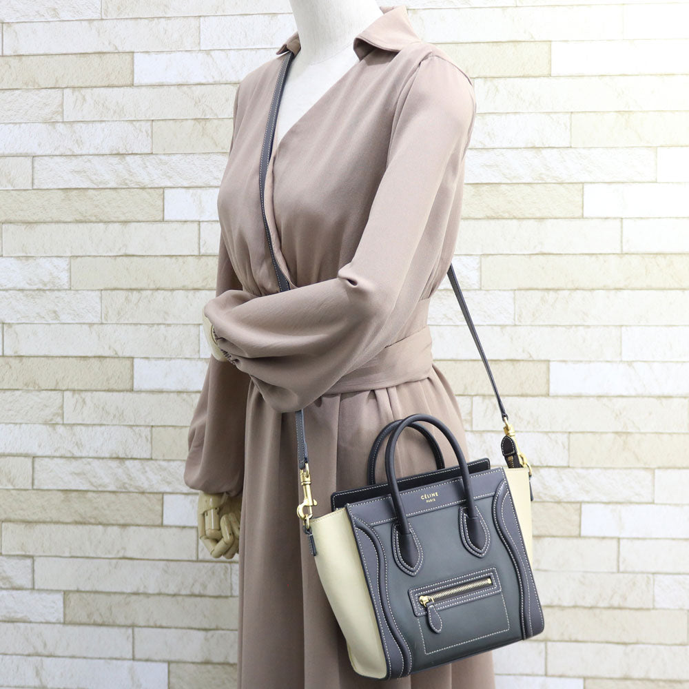セリーヌ CELINE ラゲージ ナノ ショルダーバッグ レザー マルチ