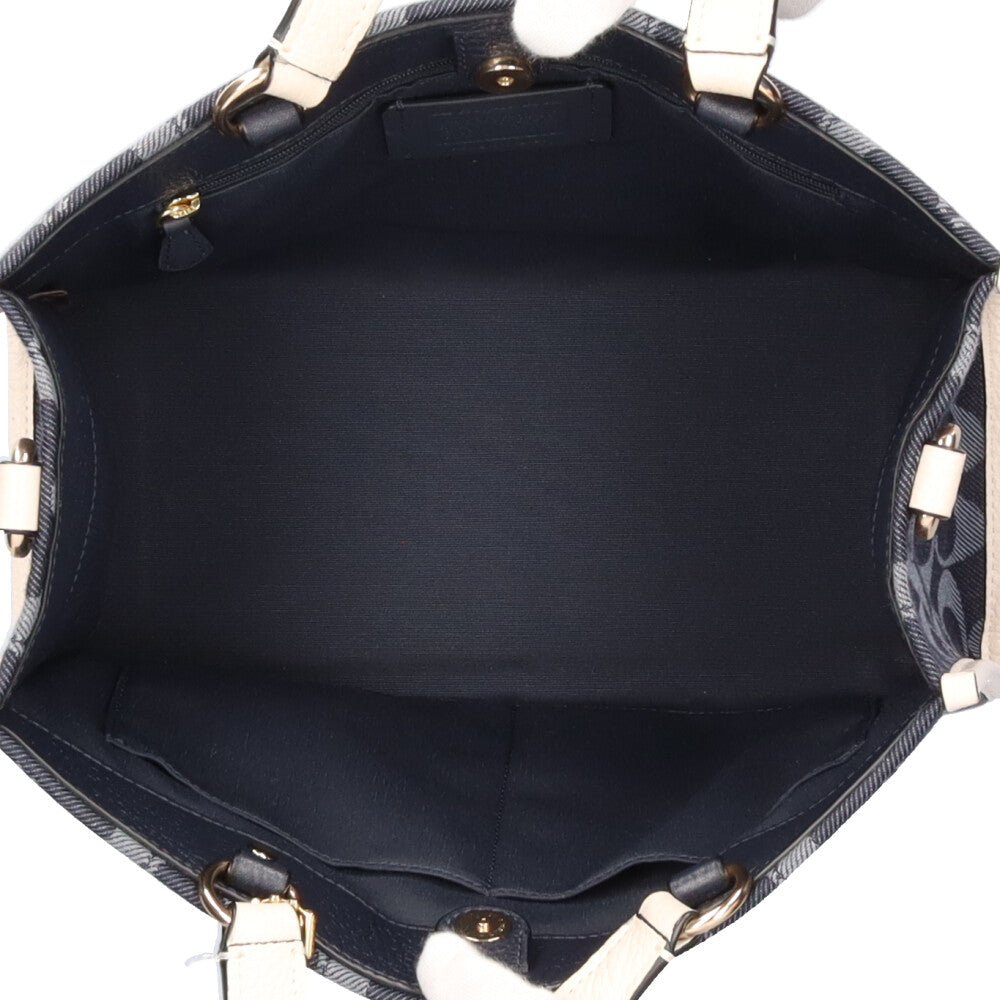 COACH Signature Shoulder Bag Denim Navy Women's Used – 【公式