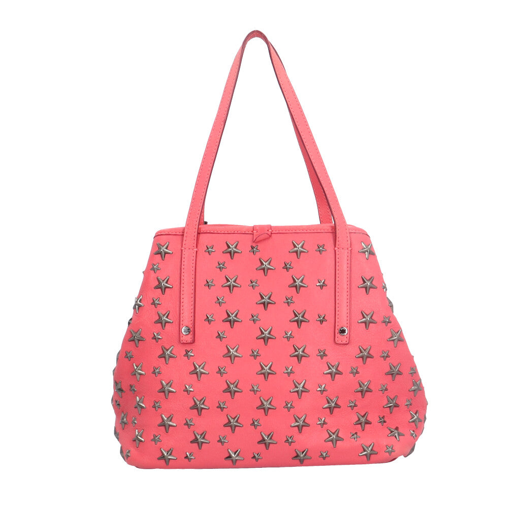 JIMMY CHOO ジミーチュウ ハンドバッグ レザー ピンク レディース 中古