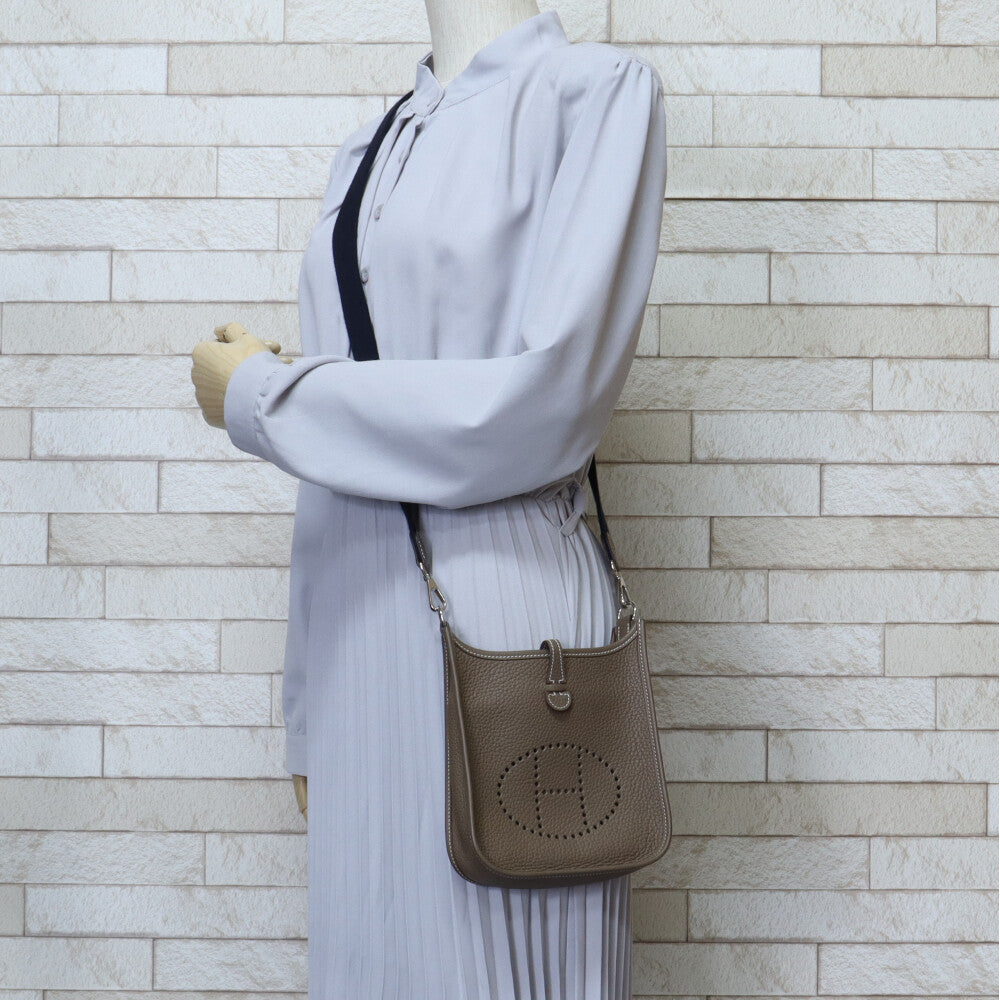 エルメス エブリンTPM ショルダーバッグ エルメス レザー グレー