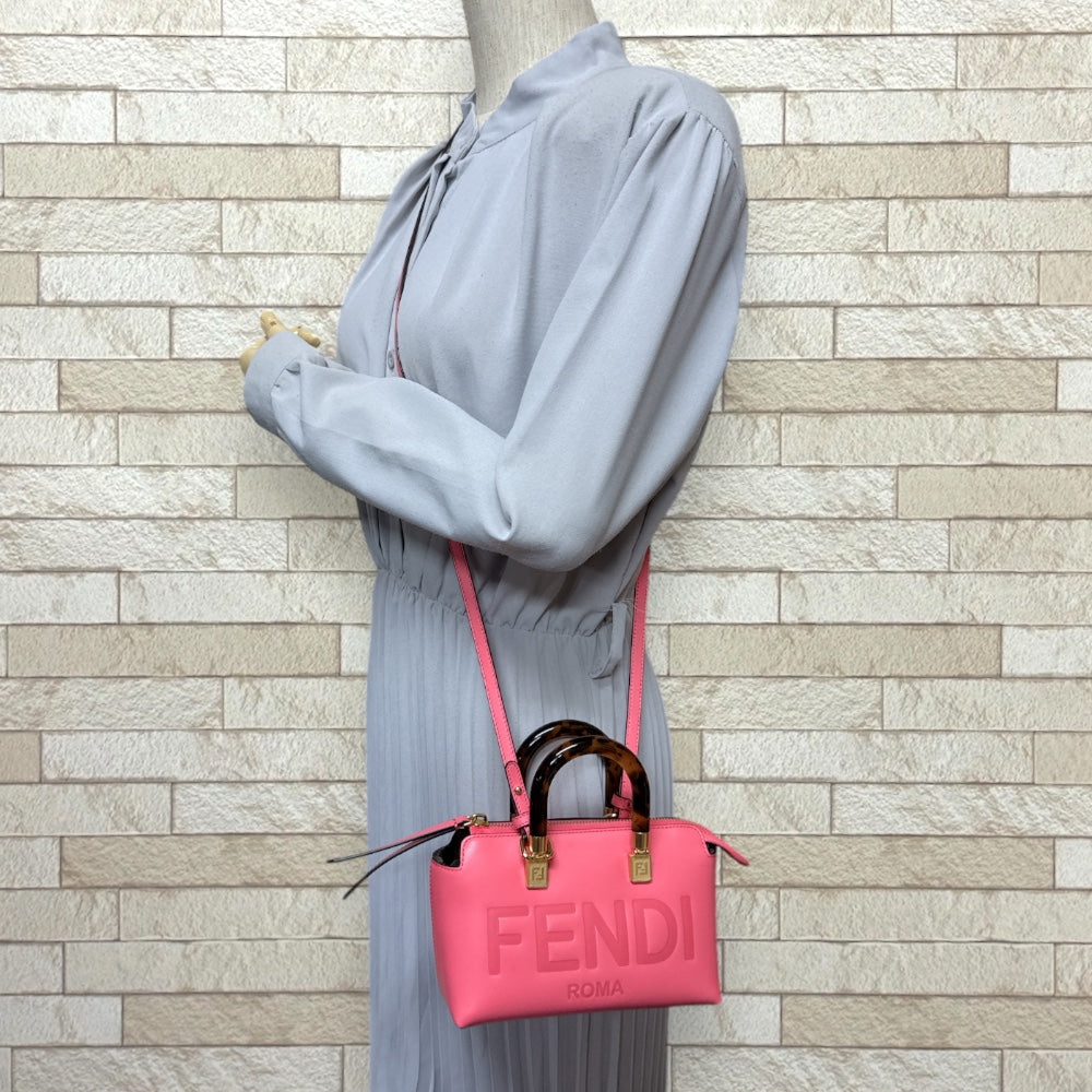 FENDI フェンディ バイザウェイ ミニ ショルダーバッグ レザー ピンク