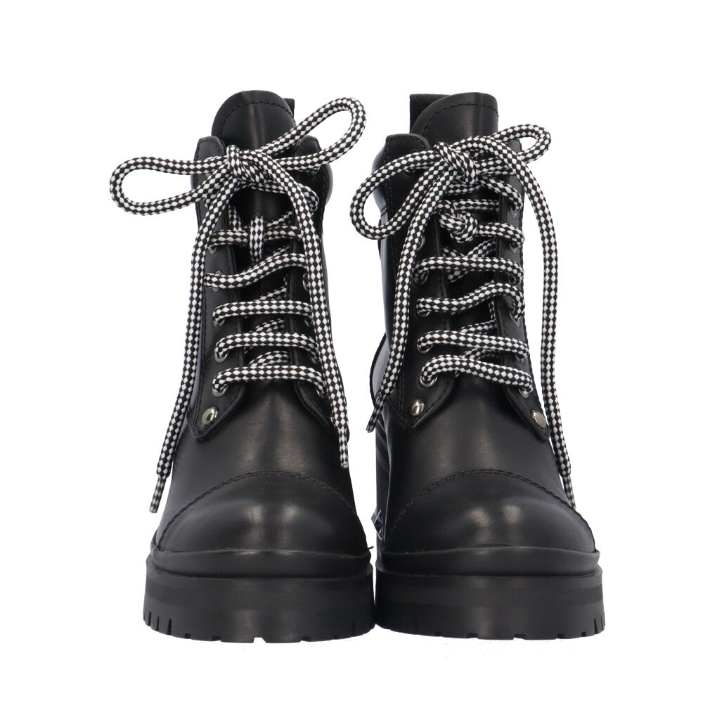 MIUMIU ミュウミュウ レースアップ ブーツ レザー レディース 中古