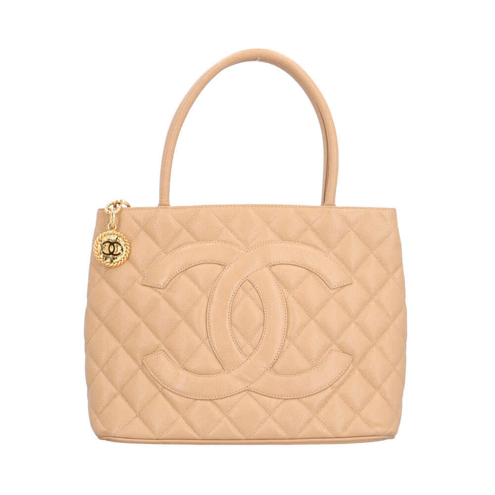 CHANEL シャネル 復刻トート トートバッグ キャビアスキン ベージュ