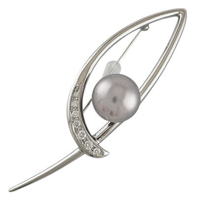 TASAKI タサキ ブローチ 18金 K18ホワイトゴールド ダイヤモンド