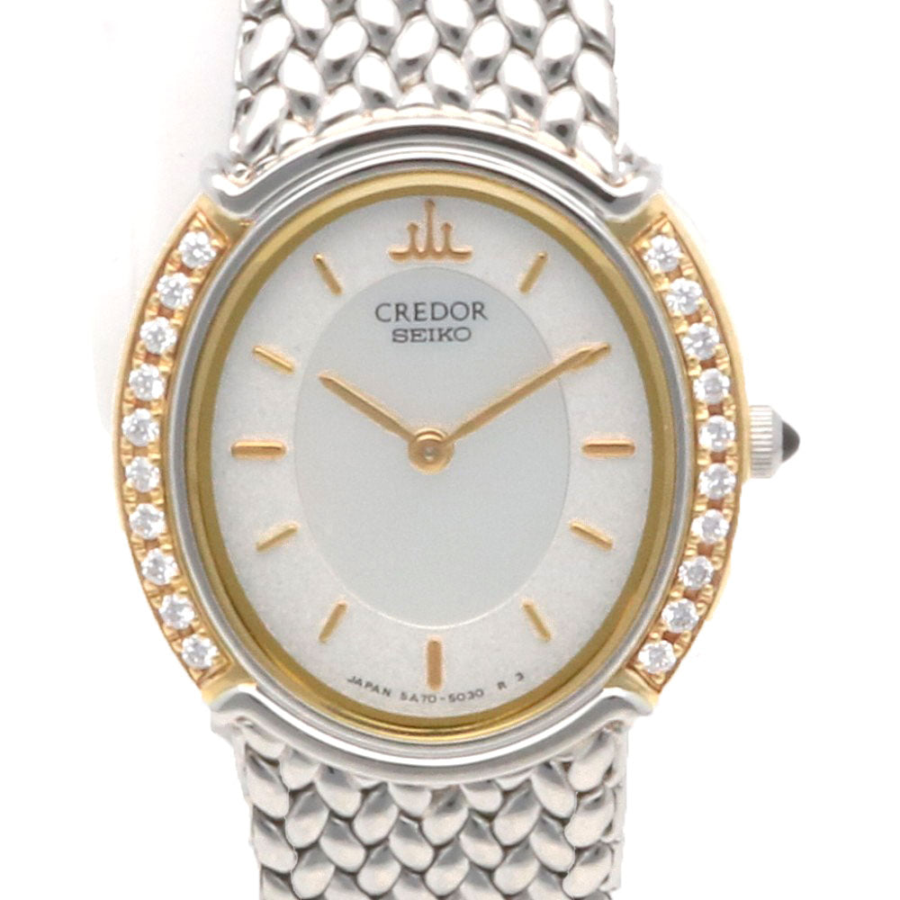 CREDOR SEIKO Credor Seiko Watch Stainless Steel 5A70-3000 Ladies 1