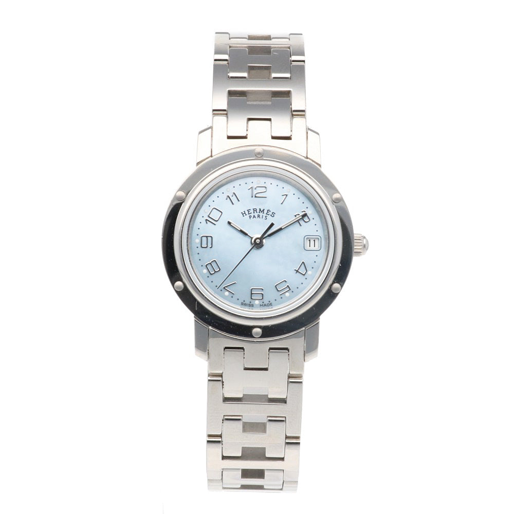 HERMES エルメス クリッパー ナクレ 腕時計 ステンレススチール CL4
