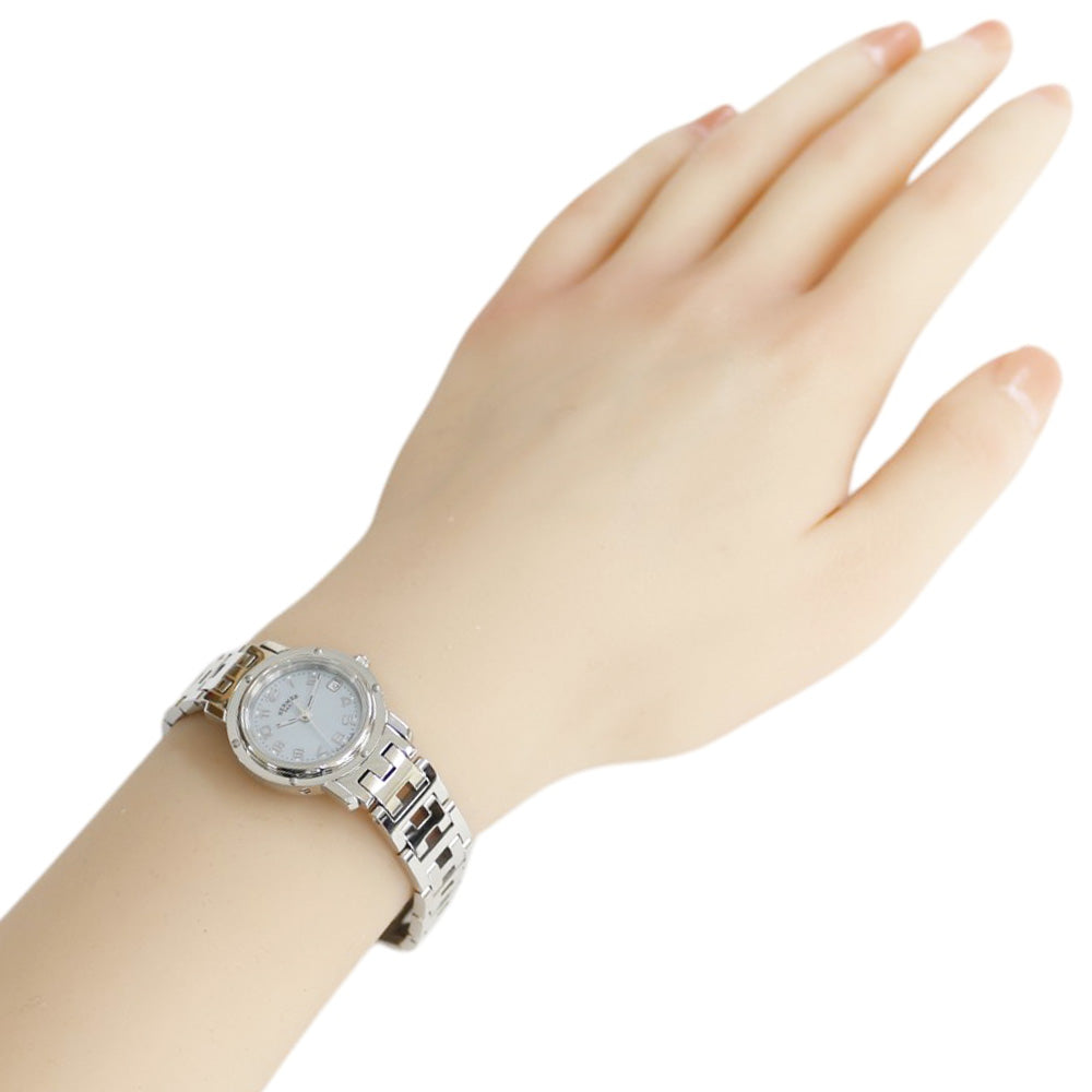 HERMES エルメス クリッパー ナクレ 腕時計 ステンレススチール CL4