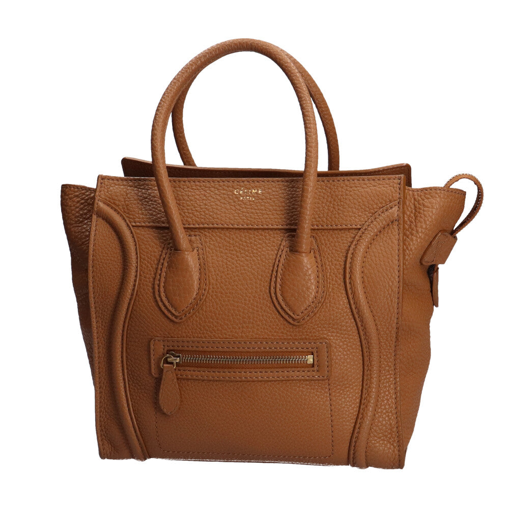 中古】 セリーヌ CELINE ハンドバッグ ラゲージミニショッパー レザー