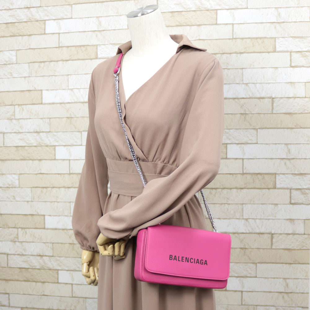 BALENCIAGA バレンシアガ ショルダーバッグ レザー ピンク レディース