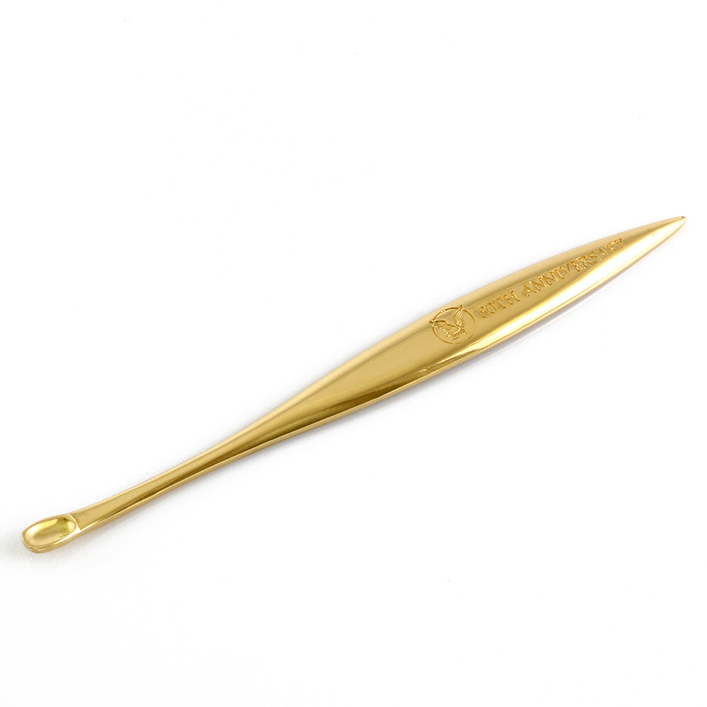 中古】 K18 金工芸品 耳かき お祝い 80TH ANNIVERSARY 鷲のマーク 18金