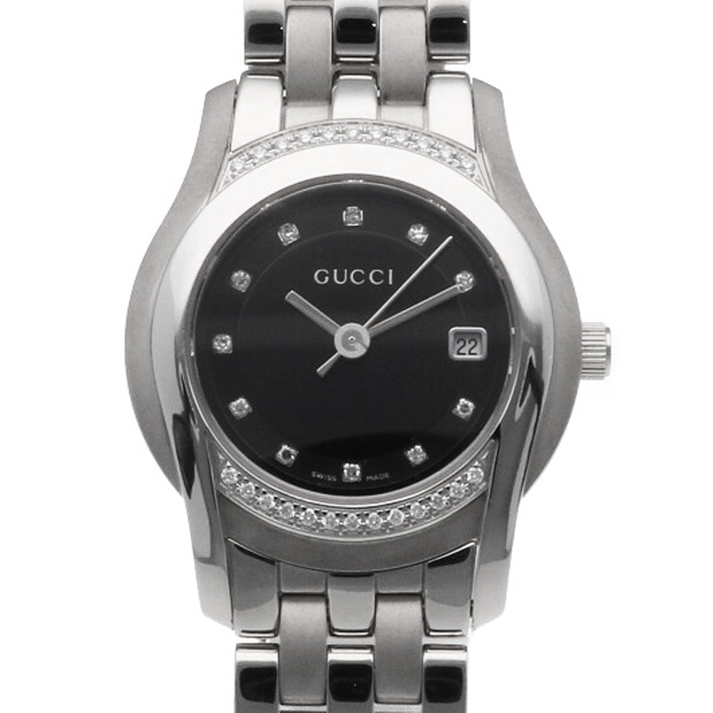 中古】 グッチ GUCCI SS 腕時計 ダイヤベゼル Gクラス ステンレス