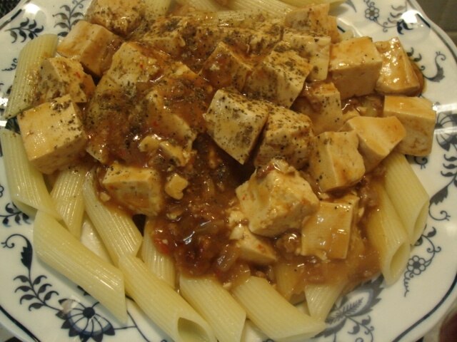 麻婆豆腐パスタ レシピ・作り方 by ねあっっ - 楽天レシピ