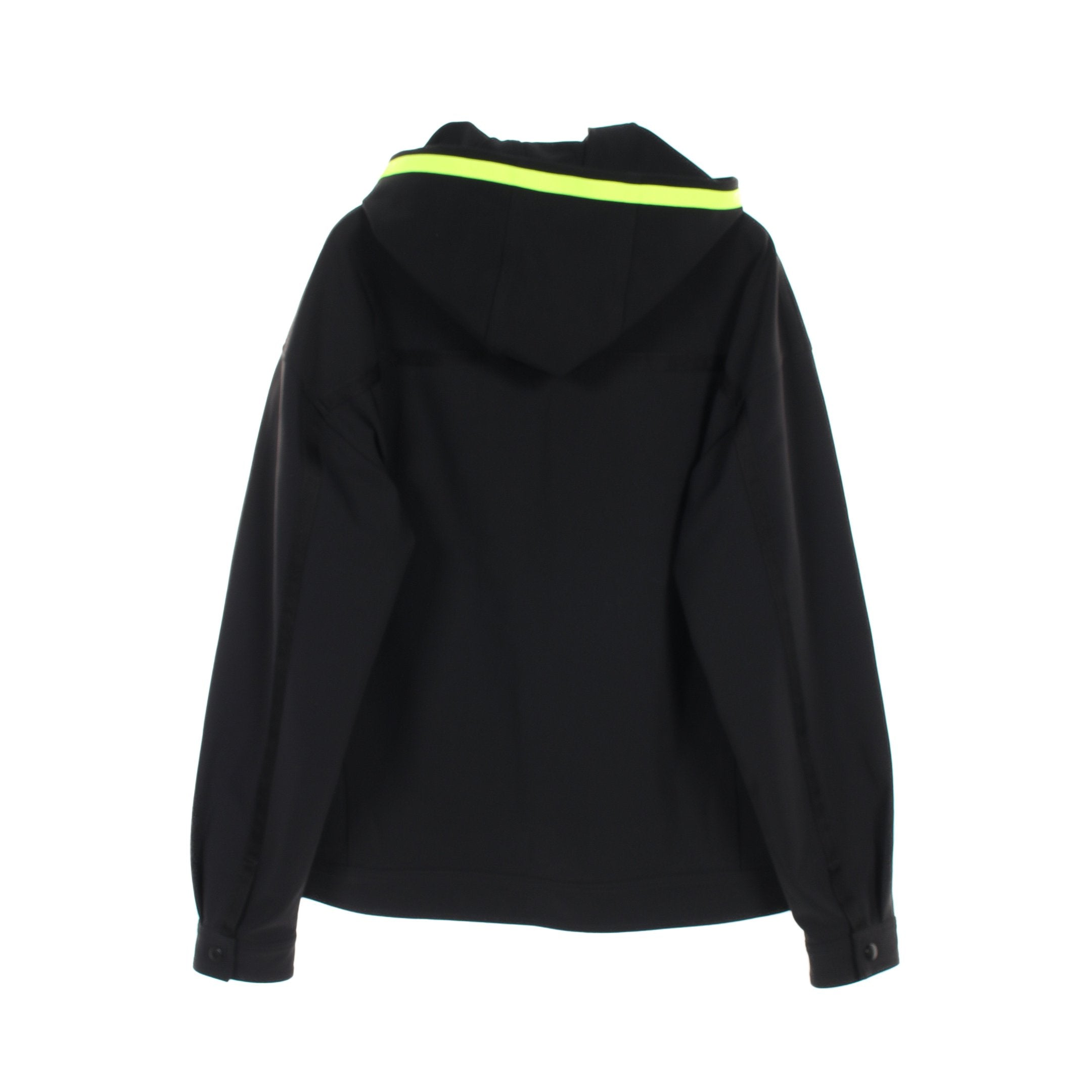 Vロゴ ジャケット ナイロン ブラック イエローグリーン グレー フード