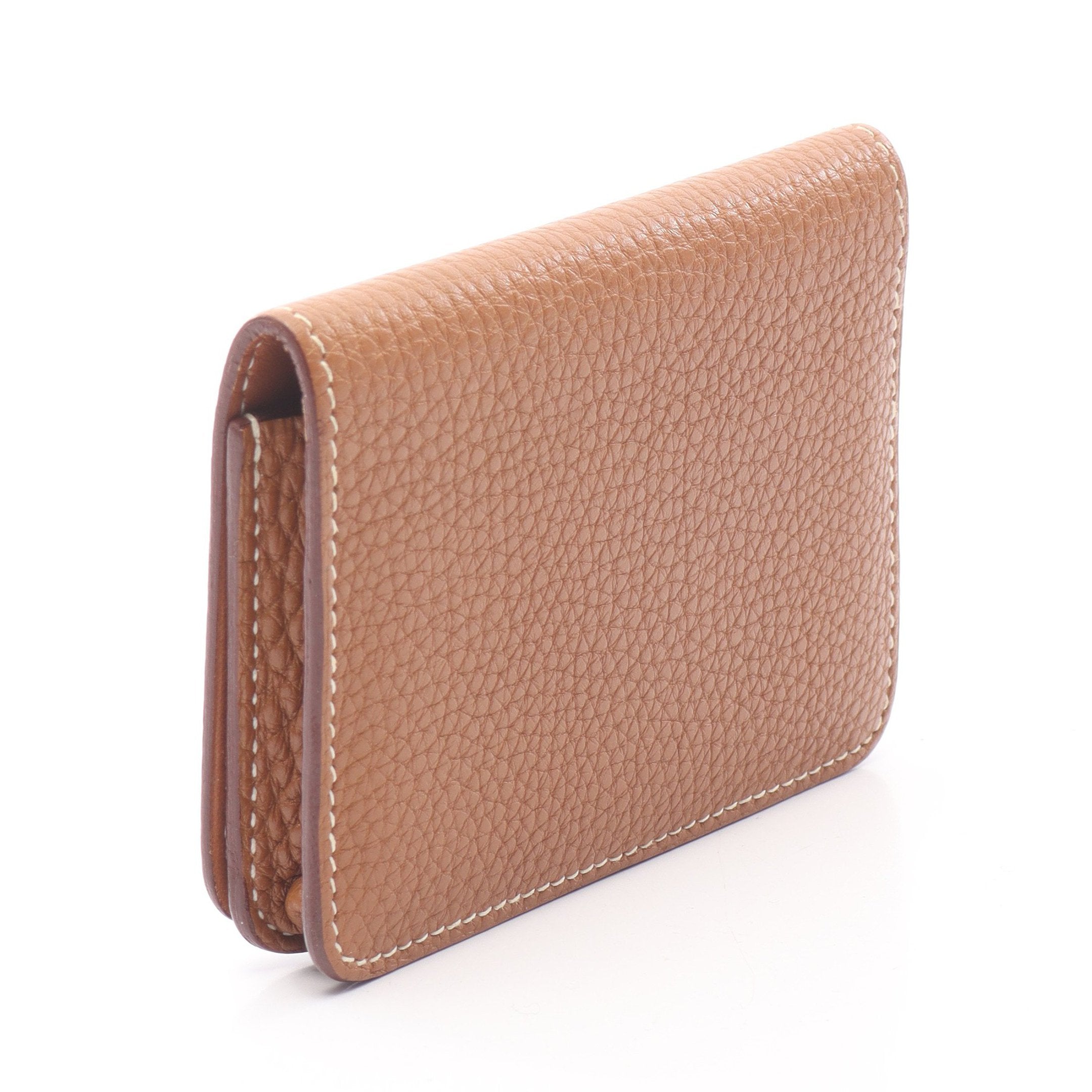 ドゴン ゴールド カードケース 名刺入れ トリヨンクレマンス ブラウン