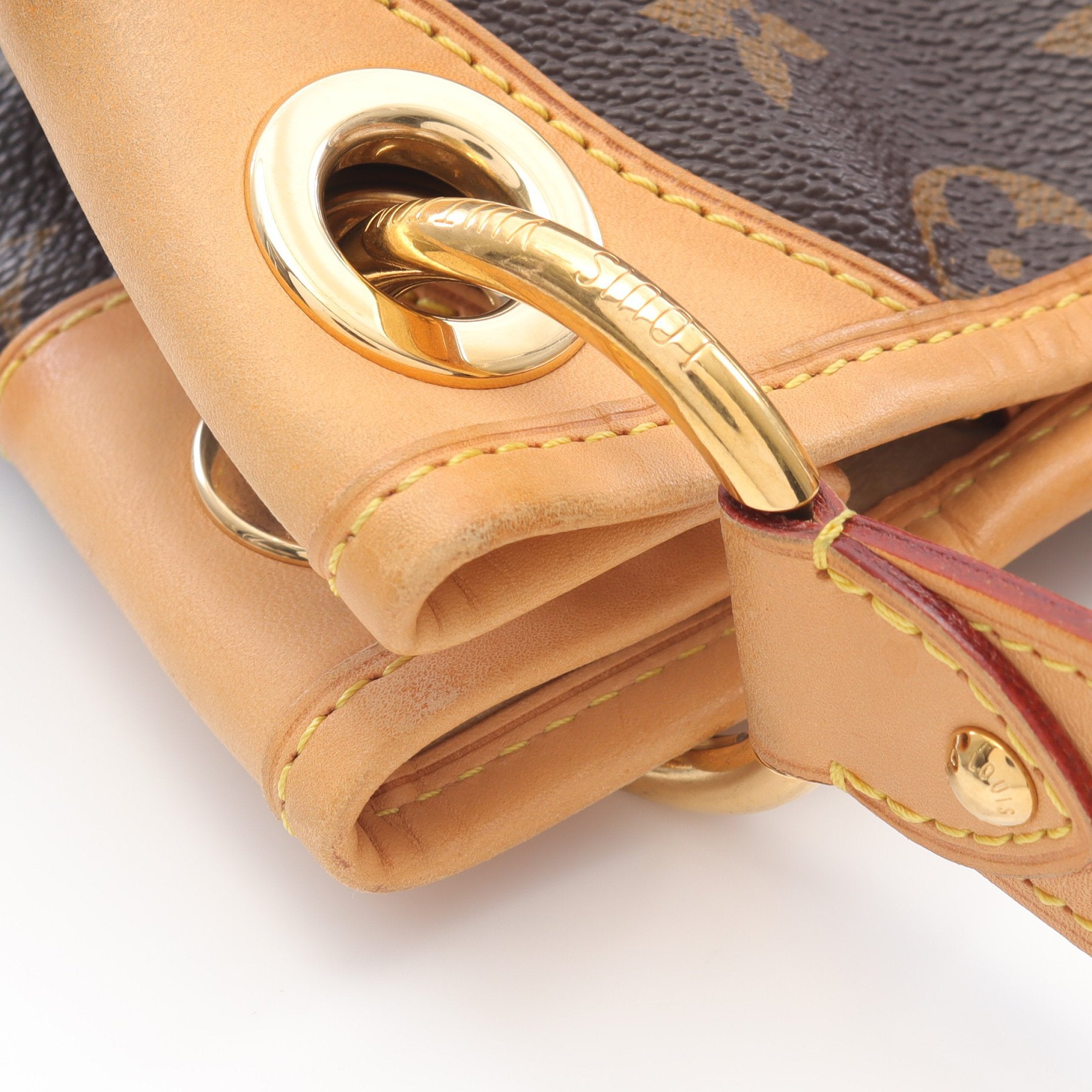 ガリエラPM モノグラム ワンショルダーバッグ PVC レザー ブラウン