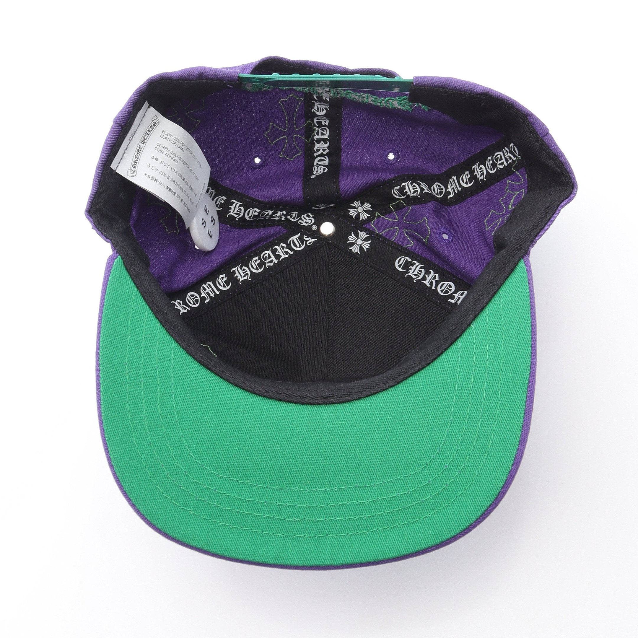 5パネルCH クロスパッチベースボール キャップ 帽子 コットン パープル