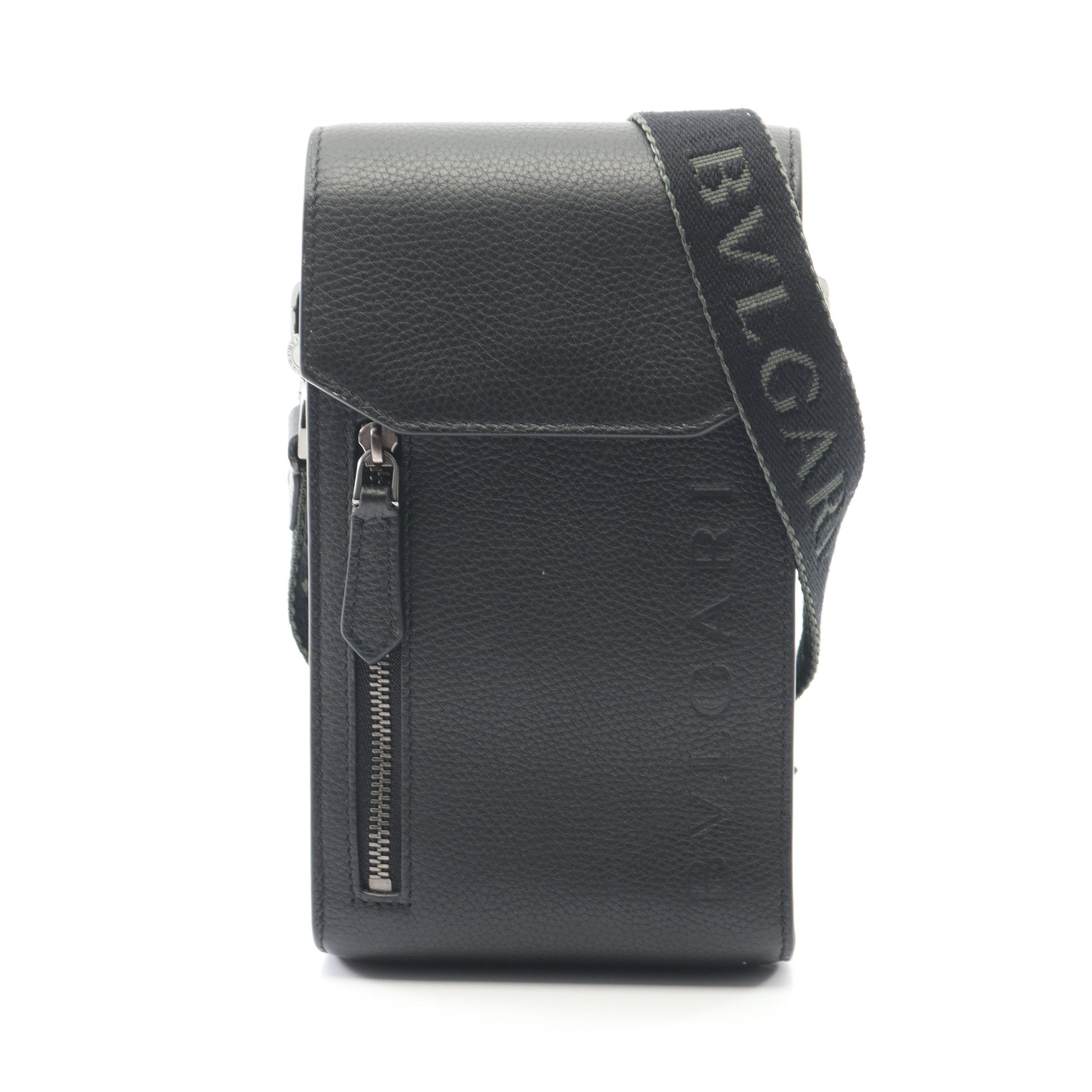 ロ*】様 BVLGARI ブラックレザーショルダーバッグ ショルダーバッグ