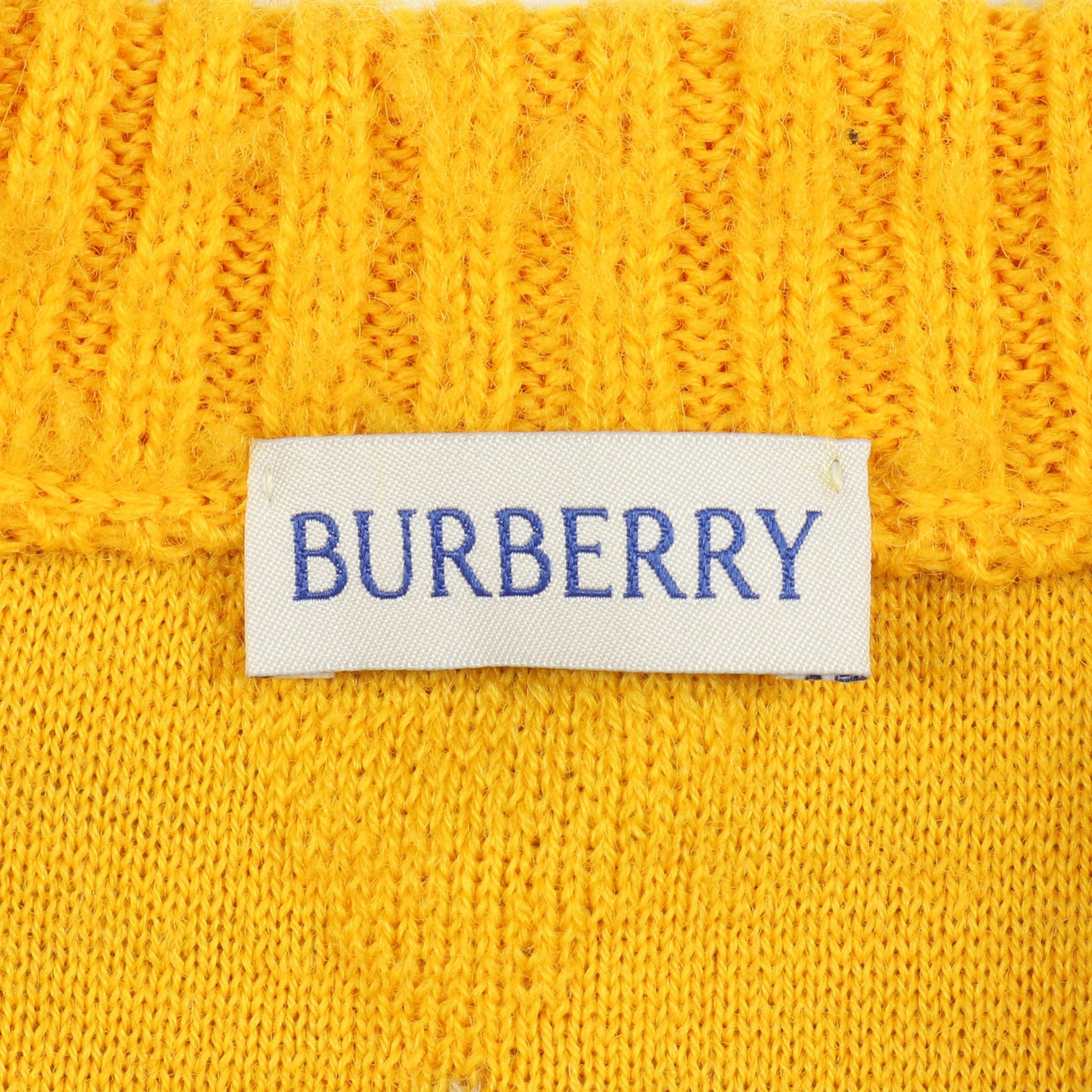 カーディガン アーガイル ウール イエロー グレー バーバリー – RECLO