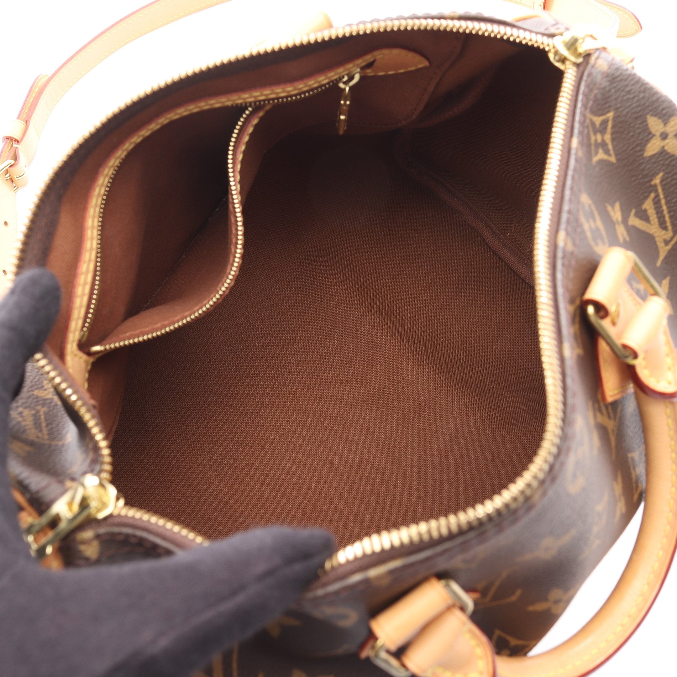 スピーディ バンドリエール30 モノグラム ハンドバッグ PVC レザー