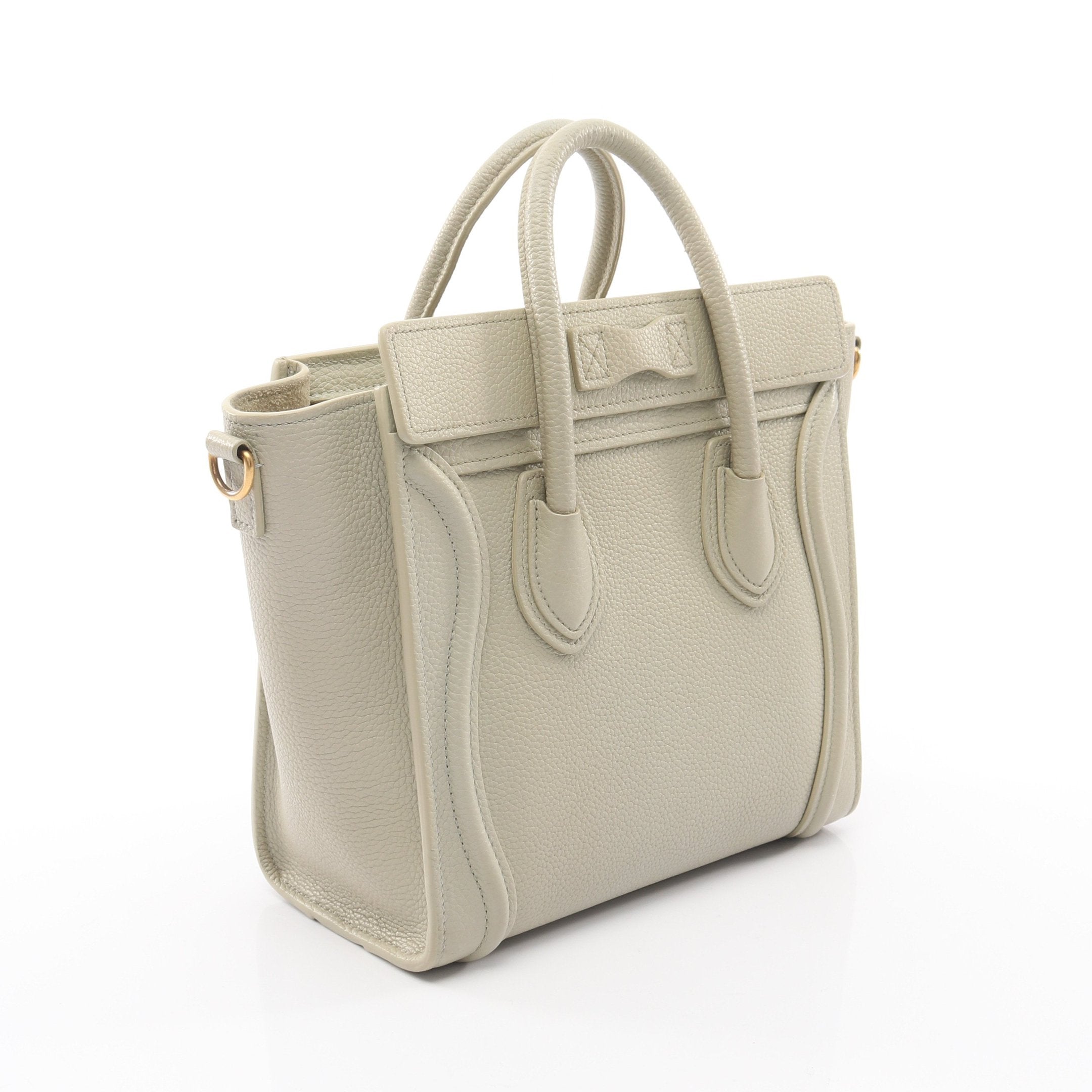 ラゲージ ナノショッパー ハンドバッグ レザー グレーグリーン