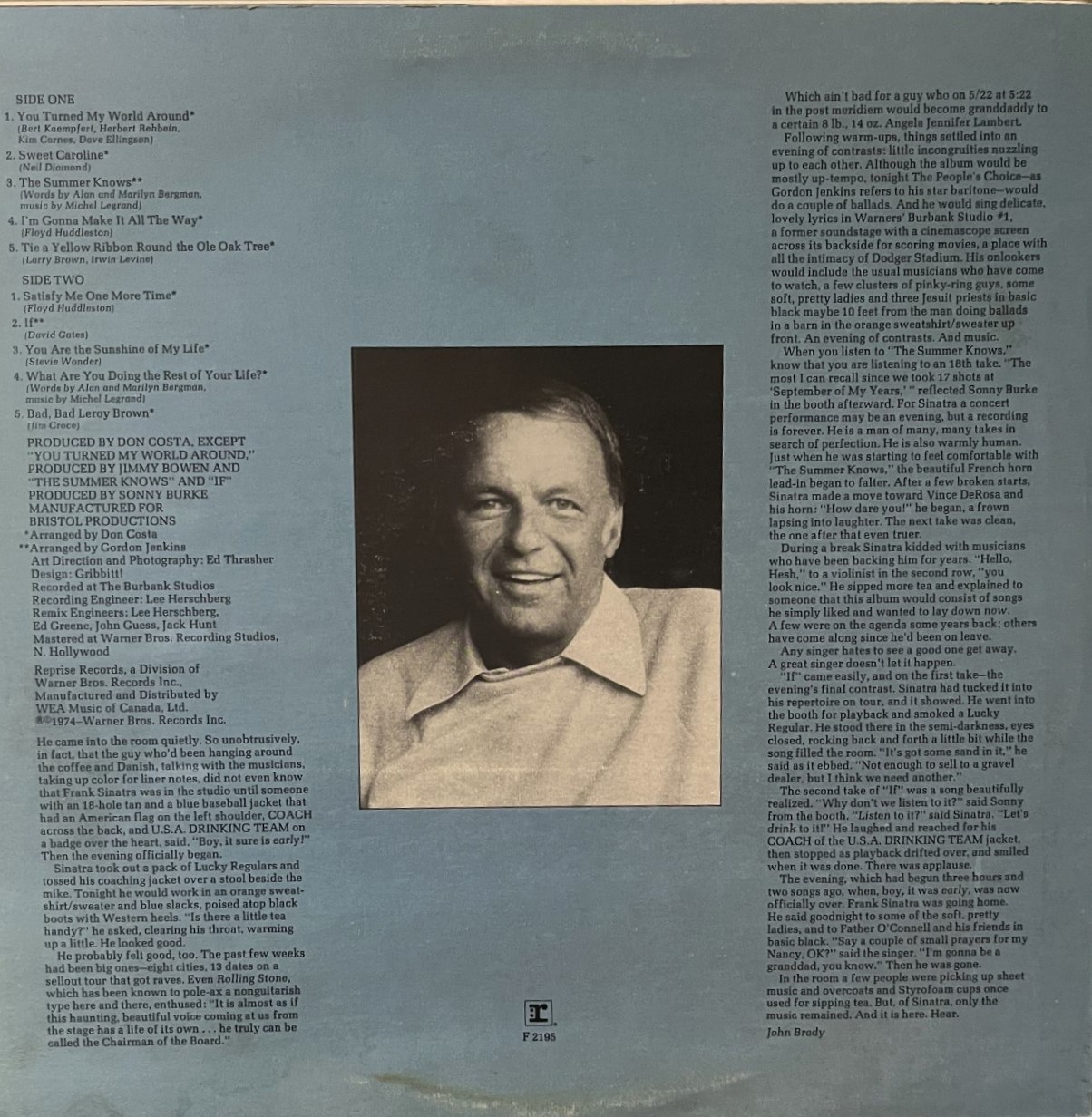 Frank Sinatra – Some Nice Things I've Missed (Vinyl LP - Canadian