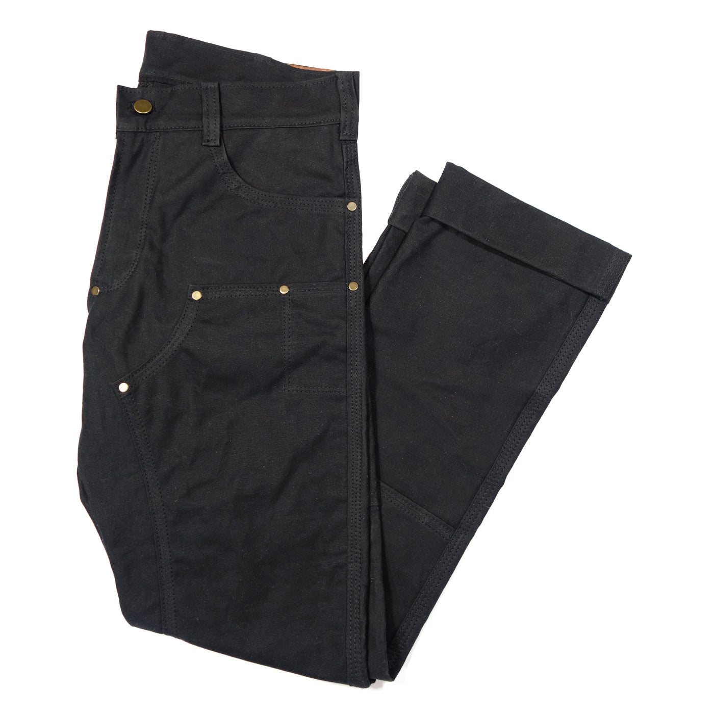 GN.01 Waxed Canvas Fitted Work Pant - Black - Red Clouds