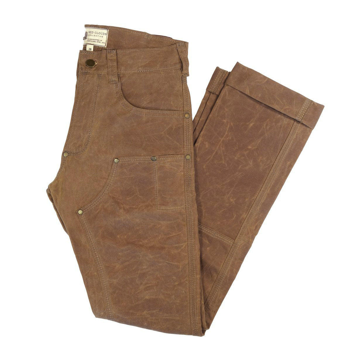 GN.01 Waxed Canvas Fitted Work Pant - Brush Brown - Red Clouds