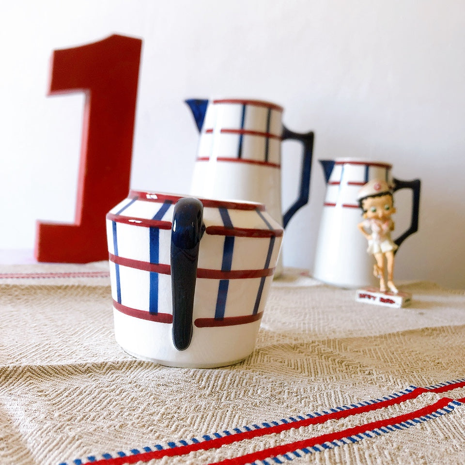 クレイユモントロー HBCM Béarn バスク柄 シュガーポット 蓋なし