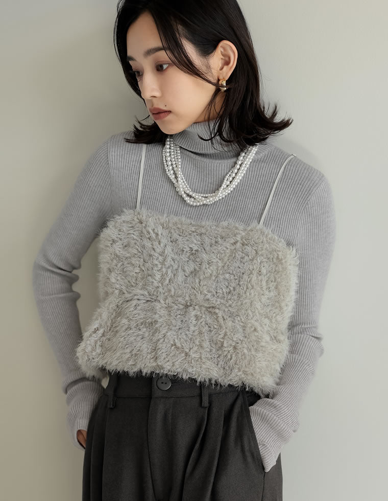 CottonバルーンRibbonビスチェ ブラックFREE CottonバルーンRibbon