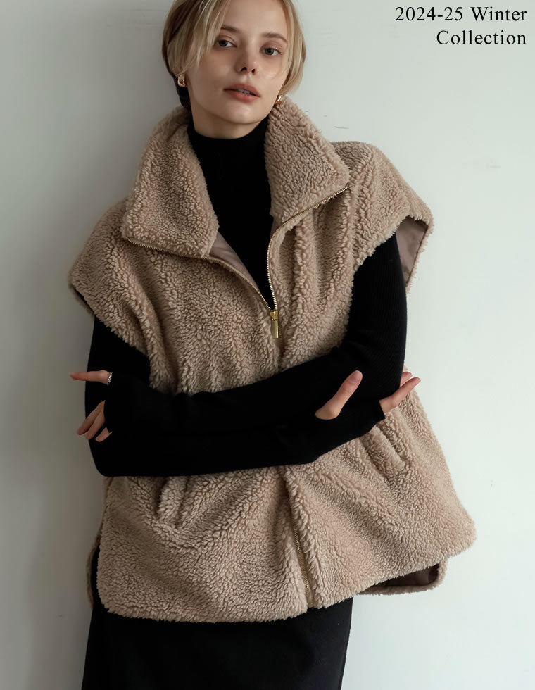 ボアスタンドベスト - ジャケット/アウター通販 | 人気レディース