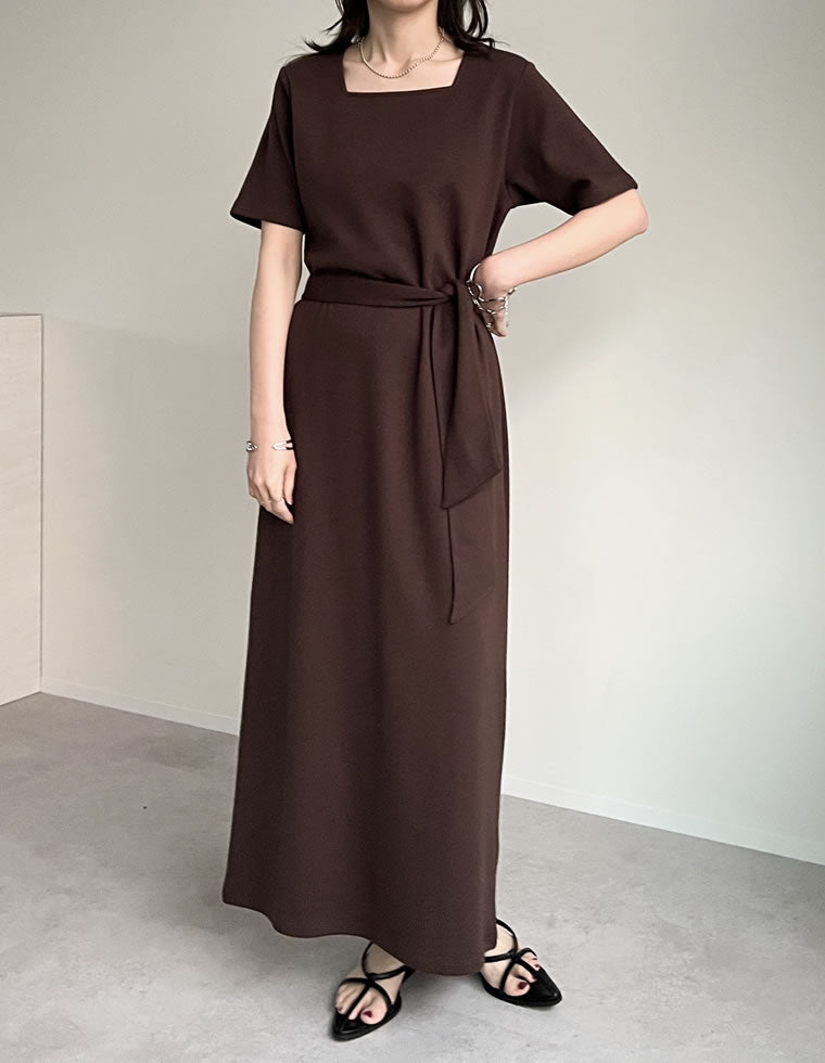 ダンボールリボン付き半袖ワンピース - ワンピース通販 | 人気