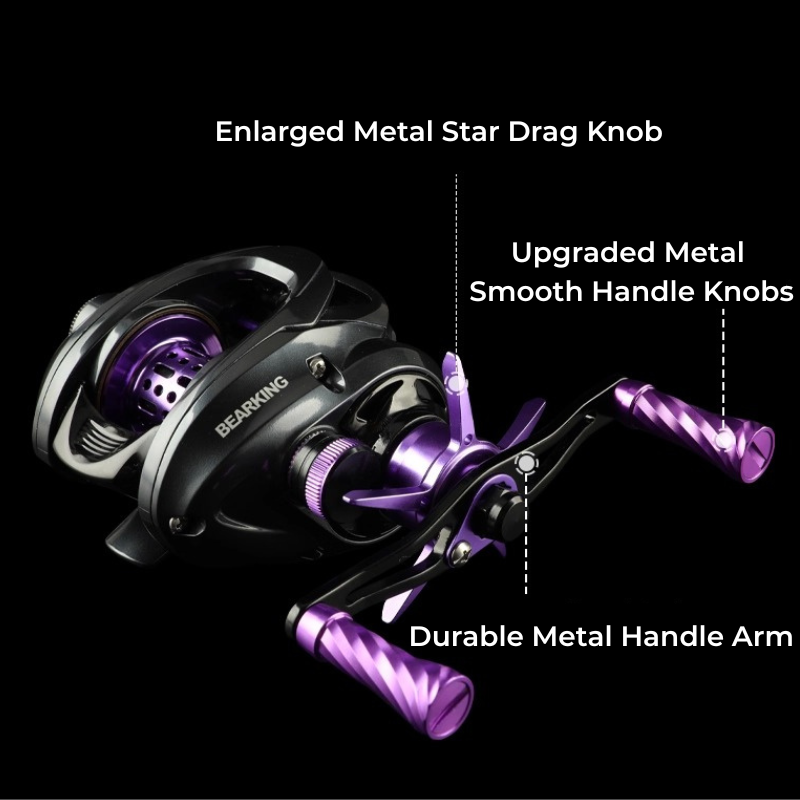 BEARKING YURI-DC Baitcasting Reel | ReelUp Fishing – Carbon Frame