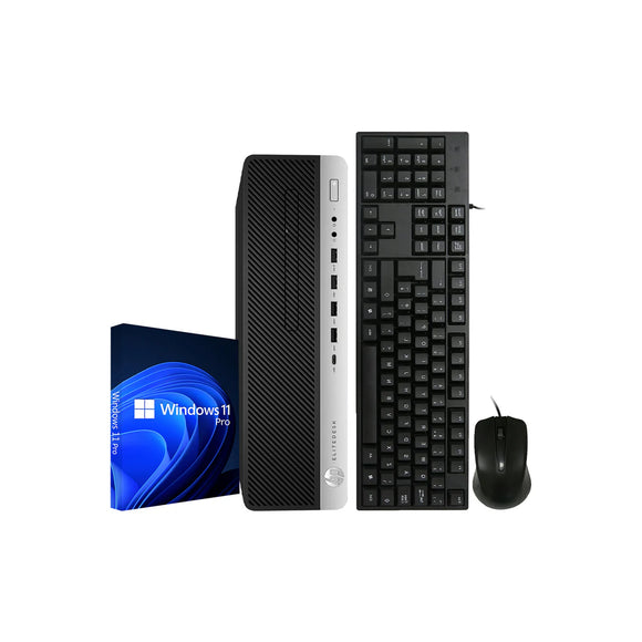 Refurbished HP 800 G4 SFF EliteDesk Desktop PC, Intel i5-8500