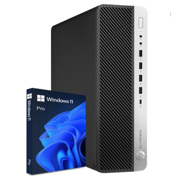 HP EliteDesk 800 G4 SFF Refurbished Desktop PC, Intel i7-8700