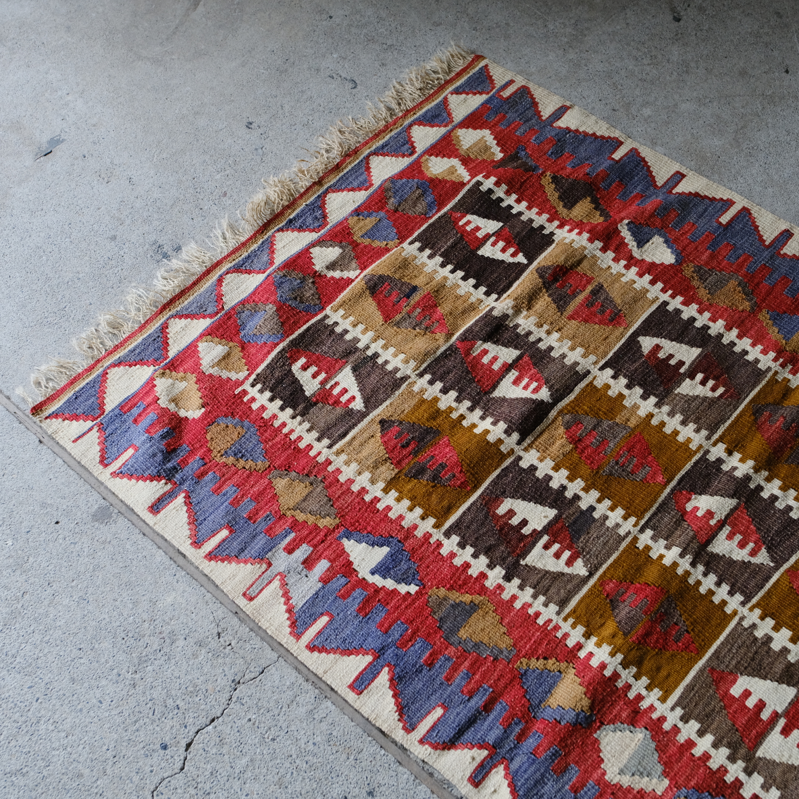 1616 幾何学模様 ヴィンテージキリムラグ | REFACTORY antiques