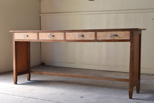 アンティーク 引き出し付き 木味 カウンターテーブル | REFACTORY antiques