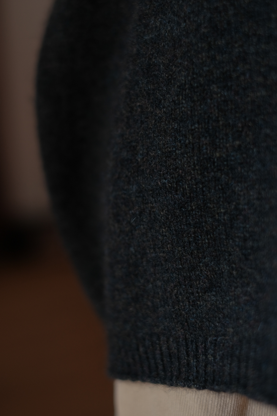 Crew neck knit (Cashmere sable knit) col.khaki | Re;li