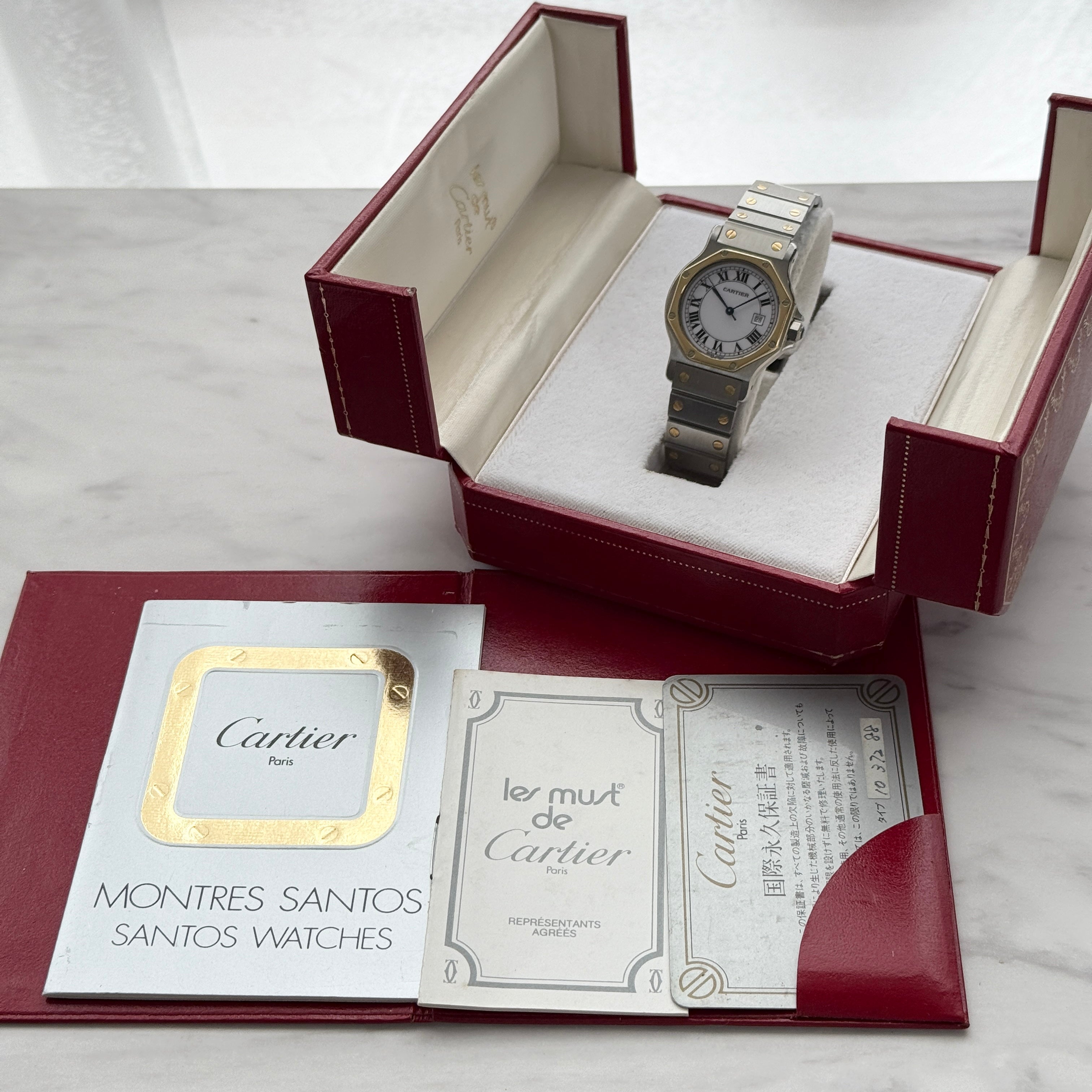 Cartier】カルティエ サントスオクタゴン LM 18KYG×SS 永久保証書付き