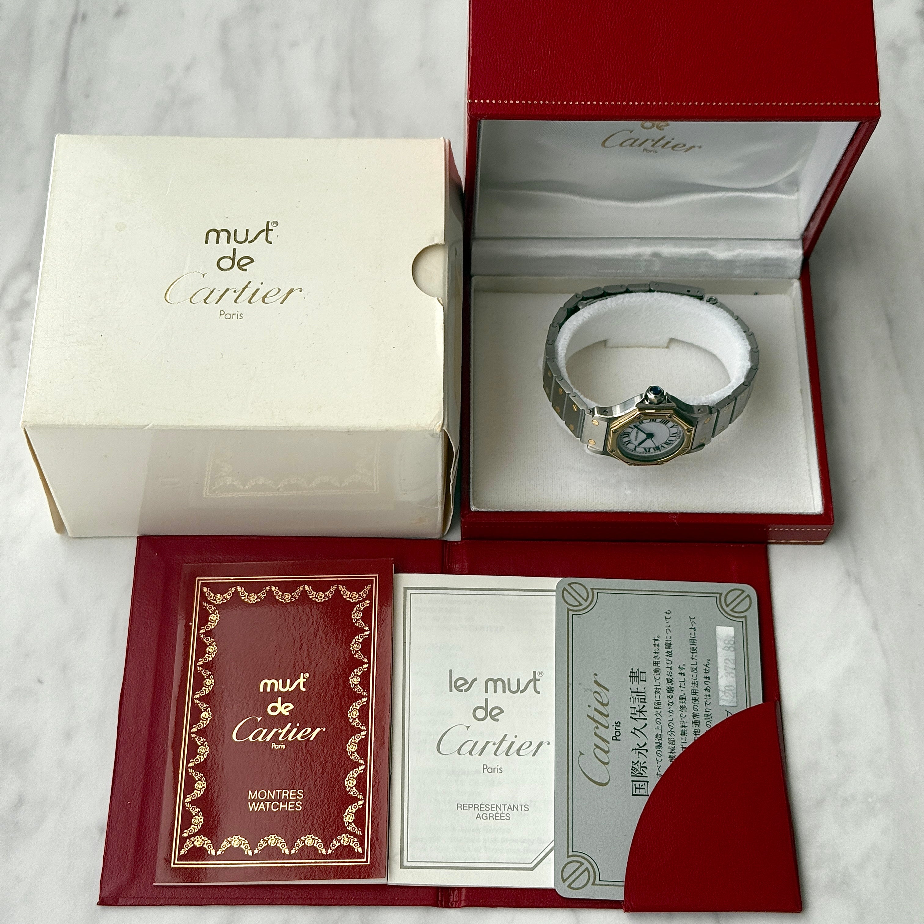 Cartier】カルティエ サントスオクタゴンSM 18KYG×SS 永久保証書付き