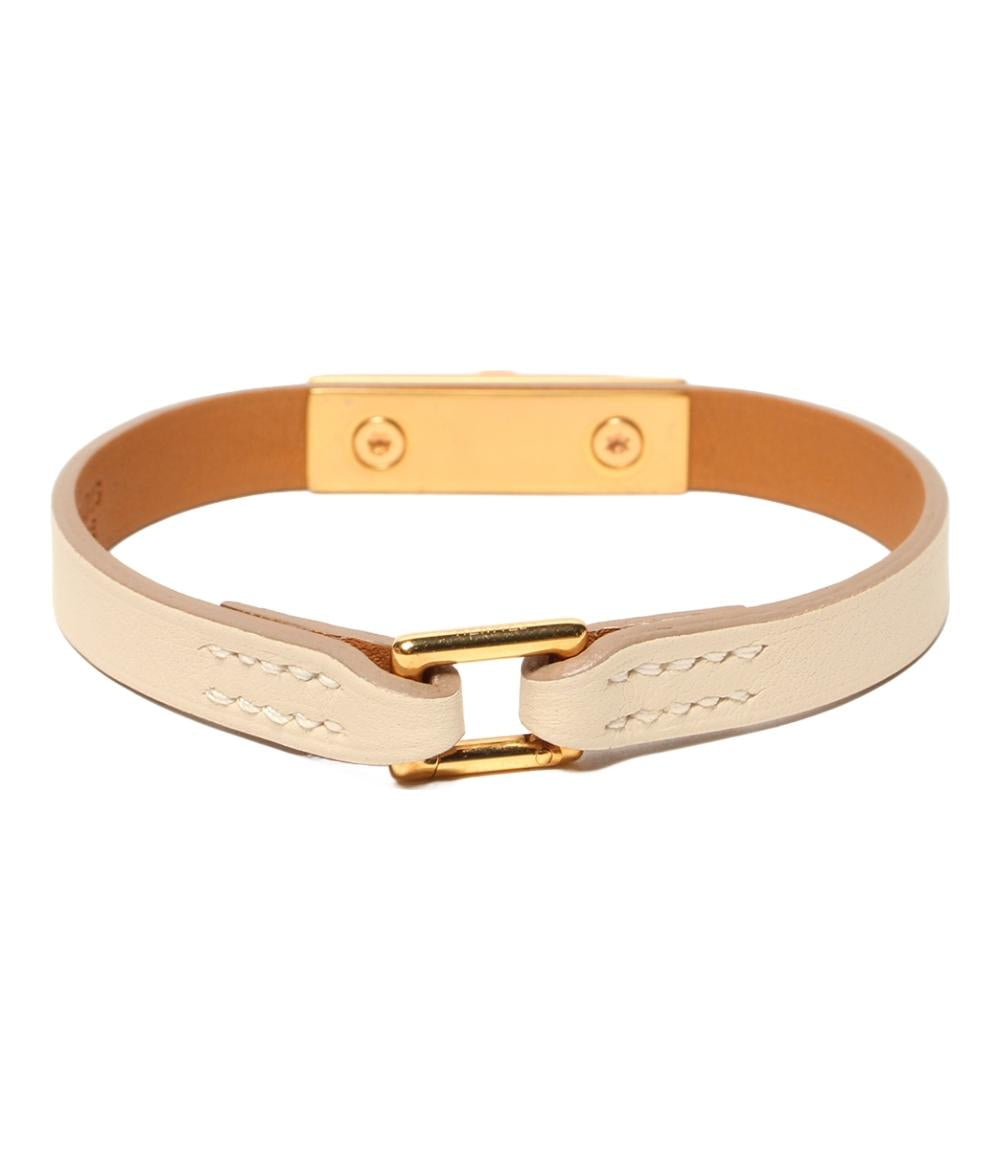 エルメス レザー ブレスレット T刻印 ゴールド金具 マイクロケリー