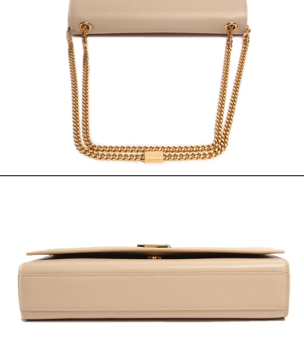 サンローランパリ チェーンレザーショルダーバッグ YSLロゴ ゴールド