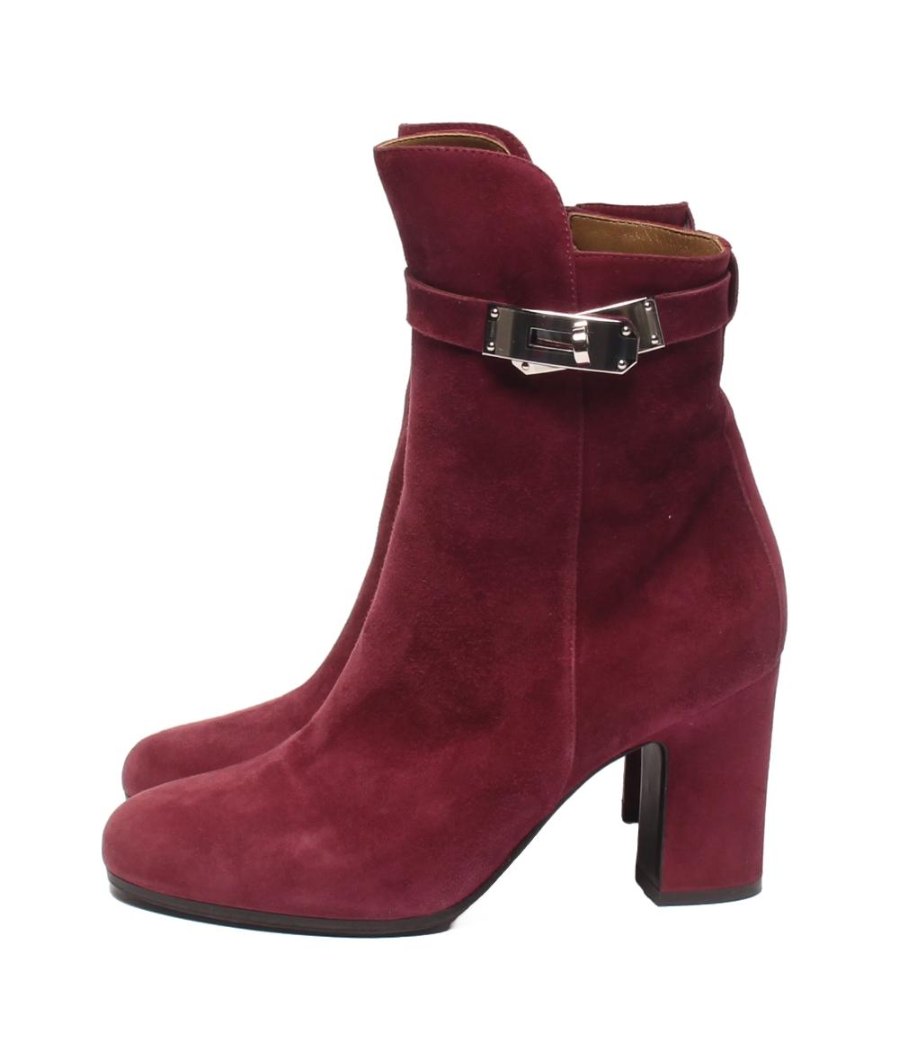 HERMES ショートブーツ サンジェルマン ケリー金具 スエード